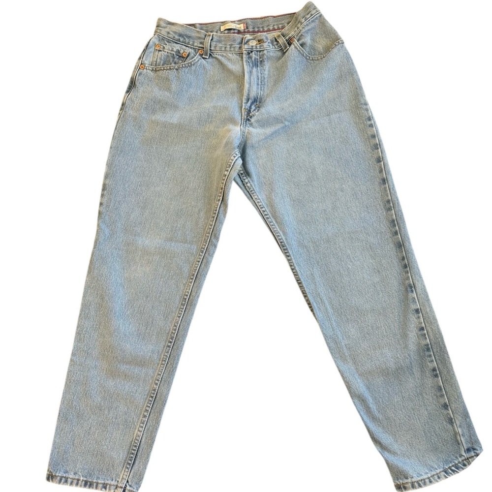 Levi's 550 Relaxed Fit Tapered Size 12 Women's Light Blue Denim Jeans